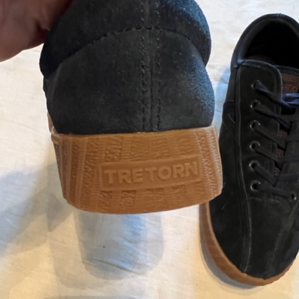 Tretorn Nylite Navy Suede Sneakers Sz 8 DEADSTOCK​​​​ - Picture 5 of 7